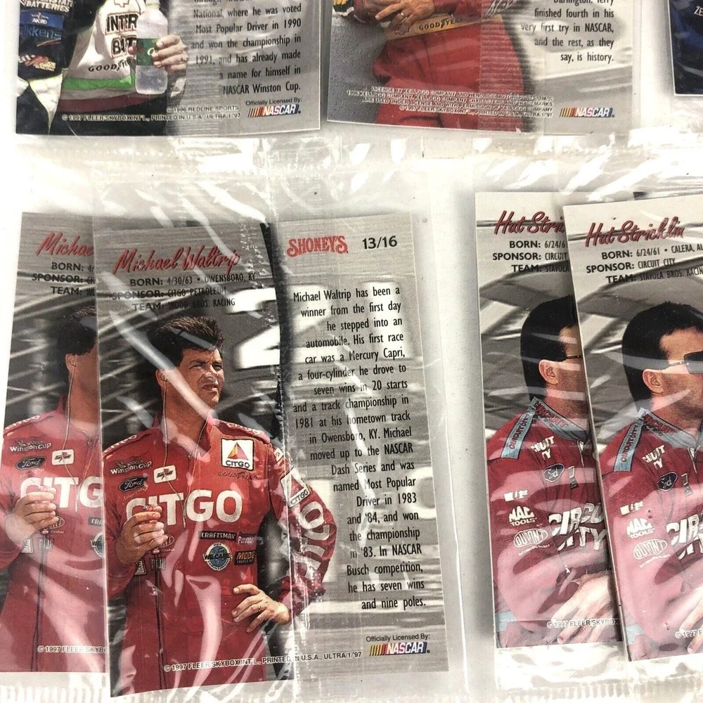 Nascar Race Cards Shoney's Special Fleer Ultra‎ 1997 Factory Sealed Ephemera Vtg
